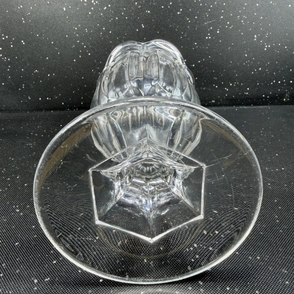 O'Hara Seneca Loop J B Lyon Flint Glass EAPG Pedestal Celery Vase Clear 7inch